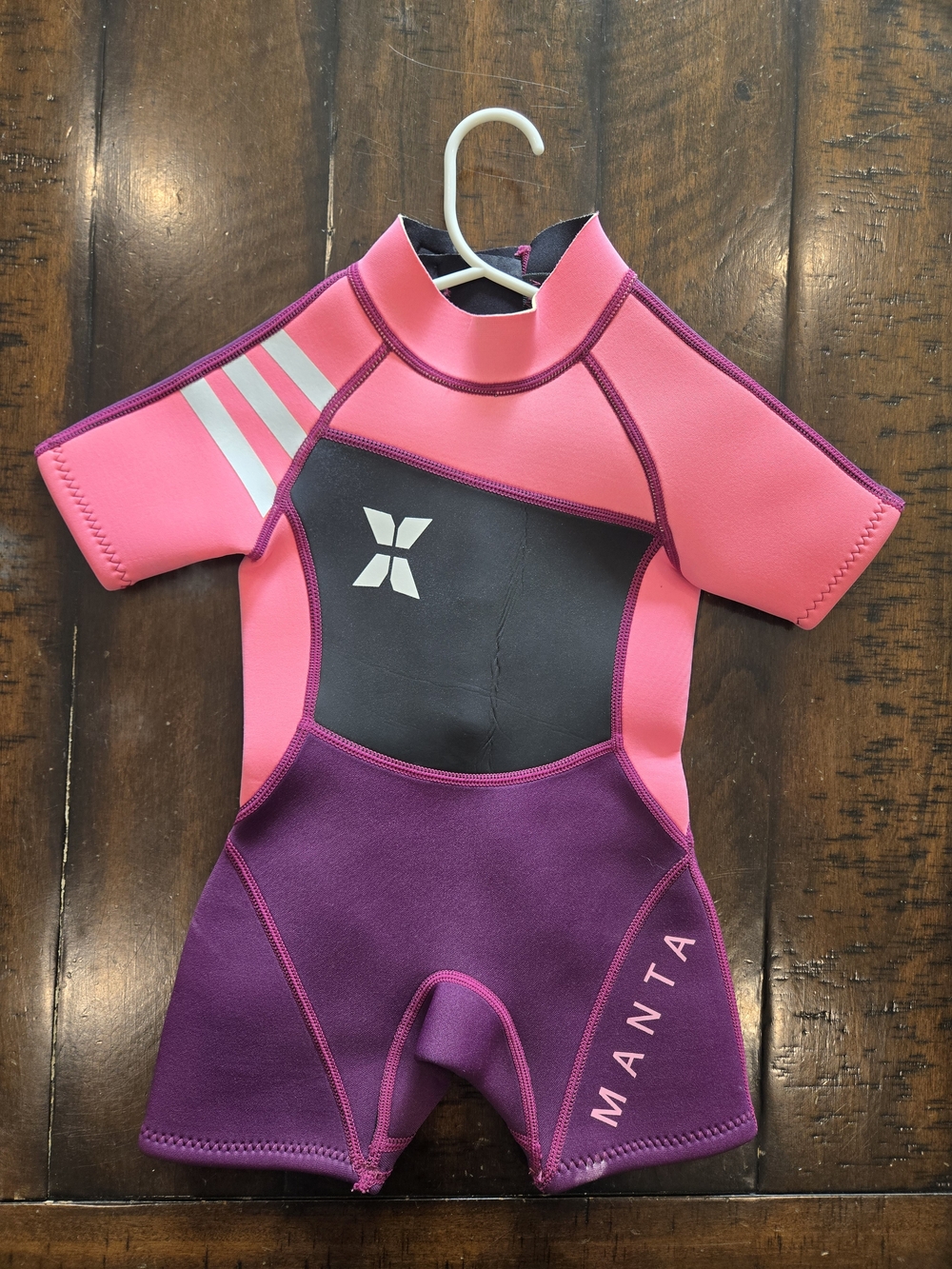 Kids Pink & Purple Shorty Wetsuit